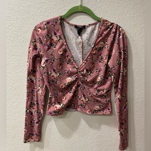 Forever 21 floral crop top
